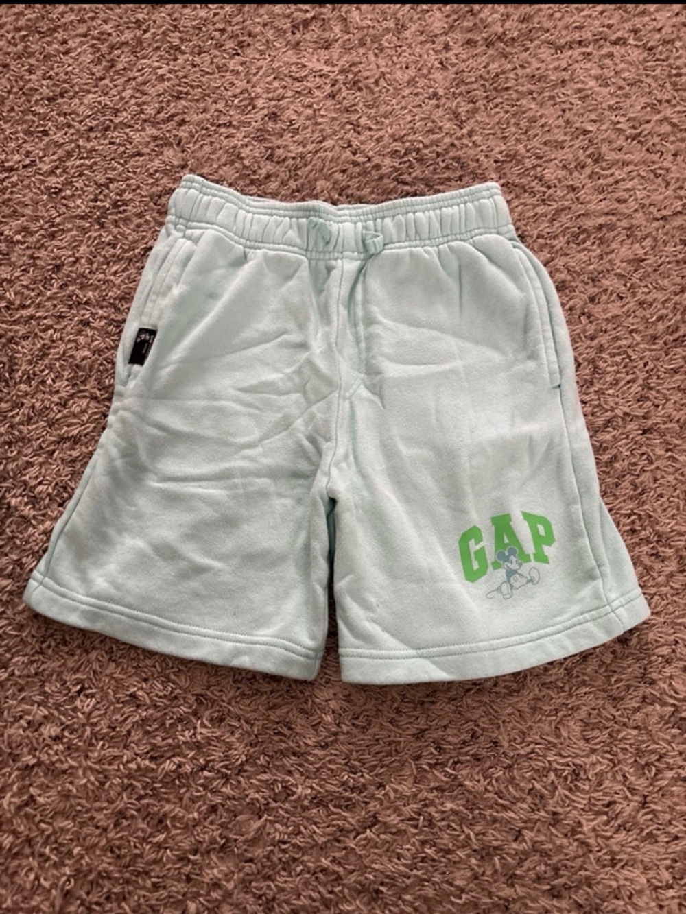 GAP Boys Disney Mint Green Fleece Shorts